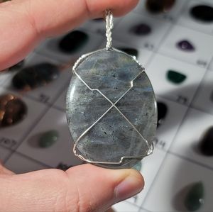 Labradorite Silver Pendant